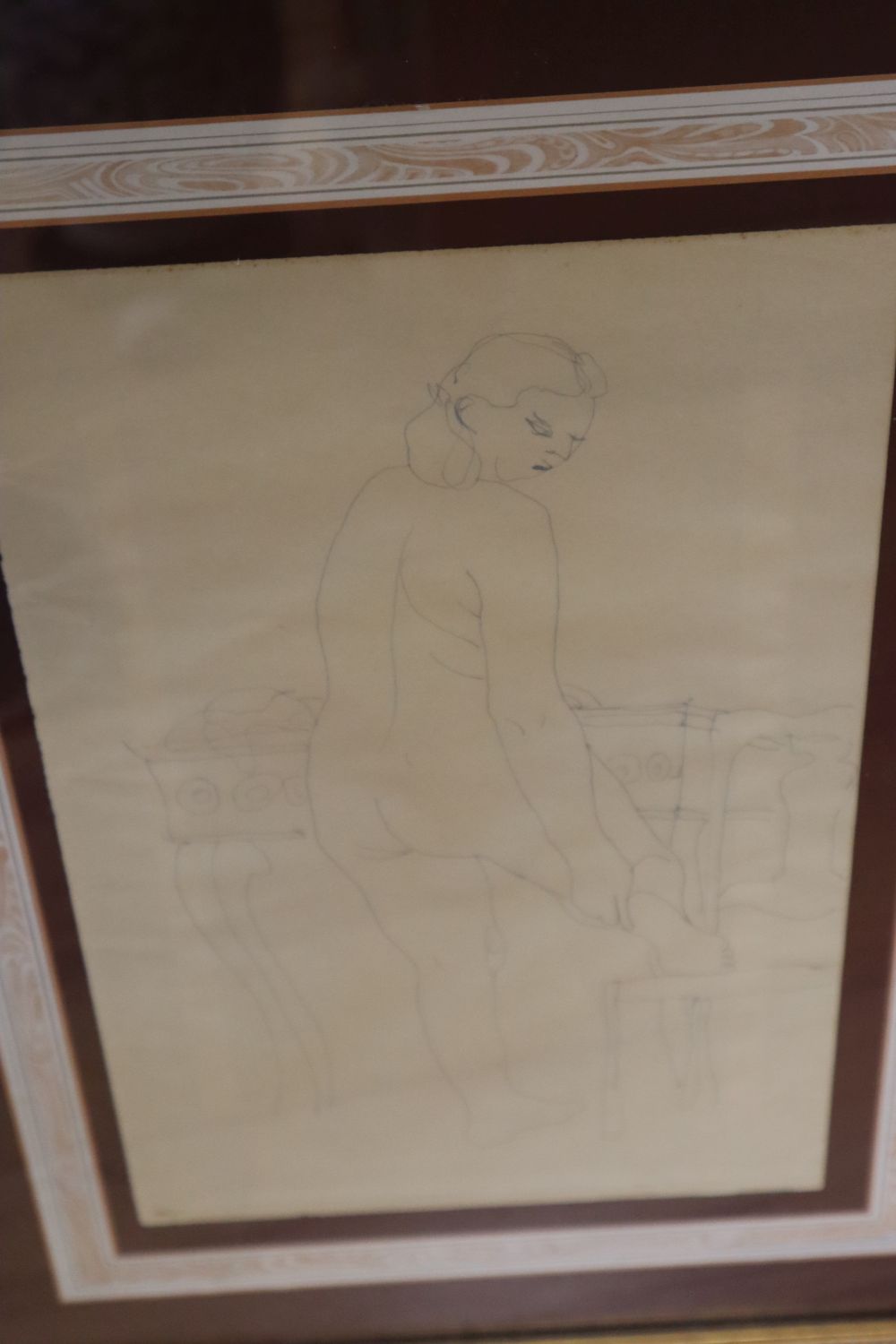 Lam Dong (b.1928), two pen and ink drawings, Nude studies, 31 x 20cm